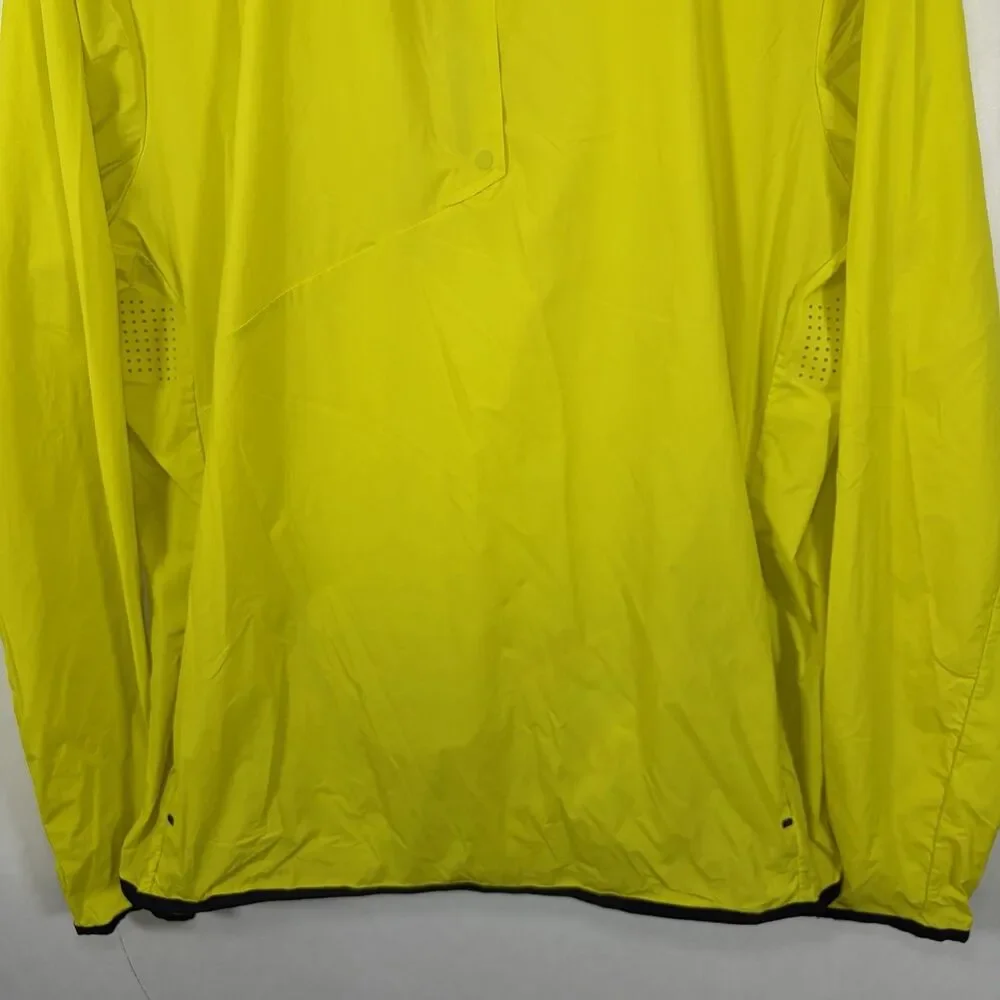 Greyson Newago Pac Lite Hooded Jacket Mens Large Yellow 1/4 Zip Packable Golf